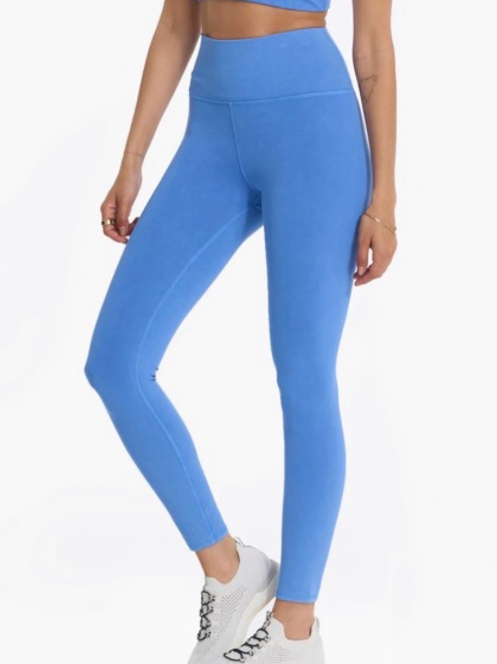 Vuori High-Rise Washed Studio Blue Leggings